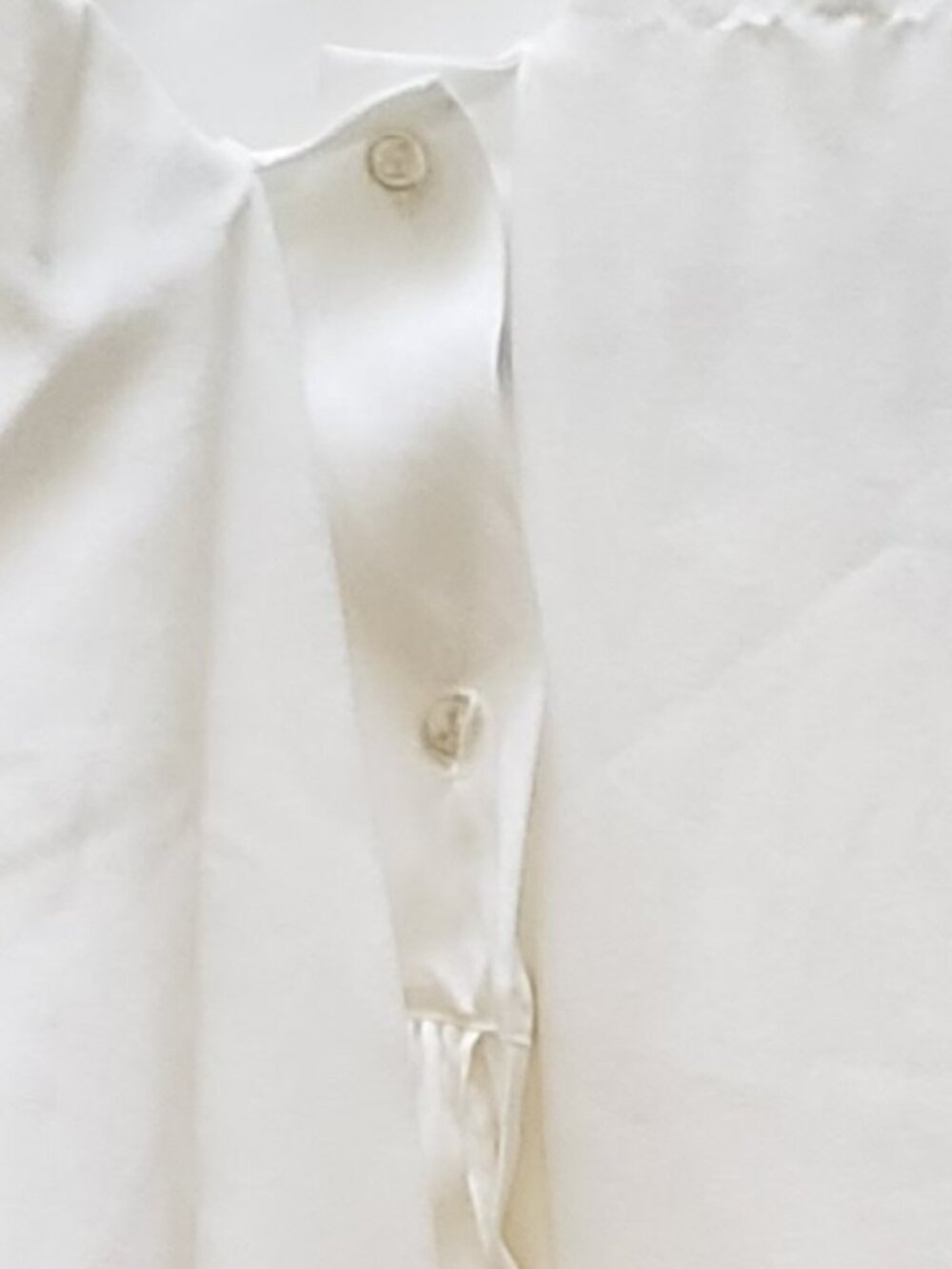 Vintage Frill  Button up Blouse White Made in France EU 42N Ruffle Poet Girlhood - Picture 8 of 16